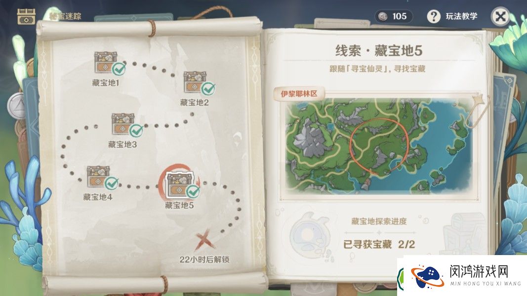 原神秘宝迷踪第五天的伊黎耶林区宝藏在哪里？位置攻略解析